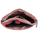 Маленька зручна сумочка клатч шкіряний теракотовий, цегляний колір, фото 4