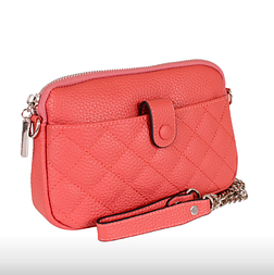 Маленька зручна сумочка клатч шкіряний теракотовий, цегляний колір