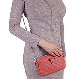 Маленька зручна сумочка клатч шкіряний теракотовий, цегляний колір, фото 5