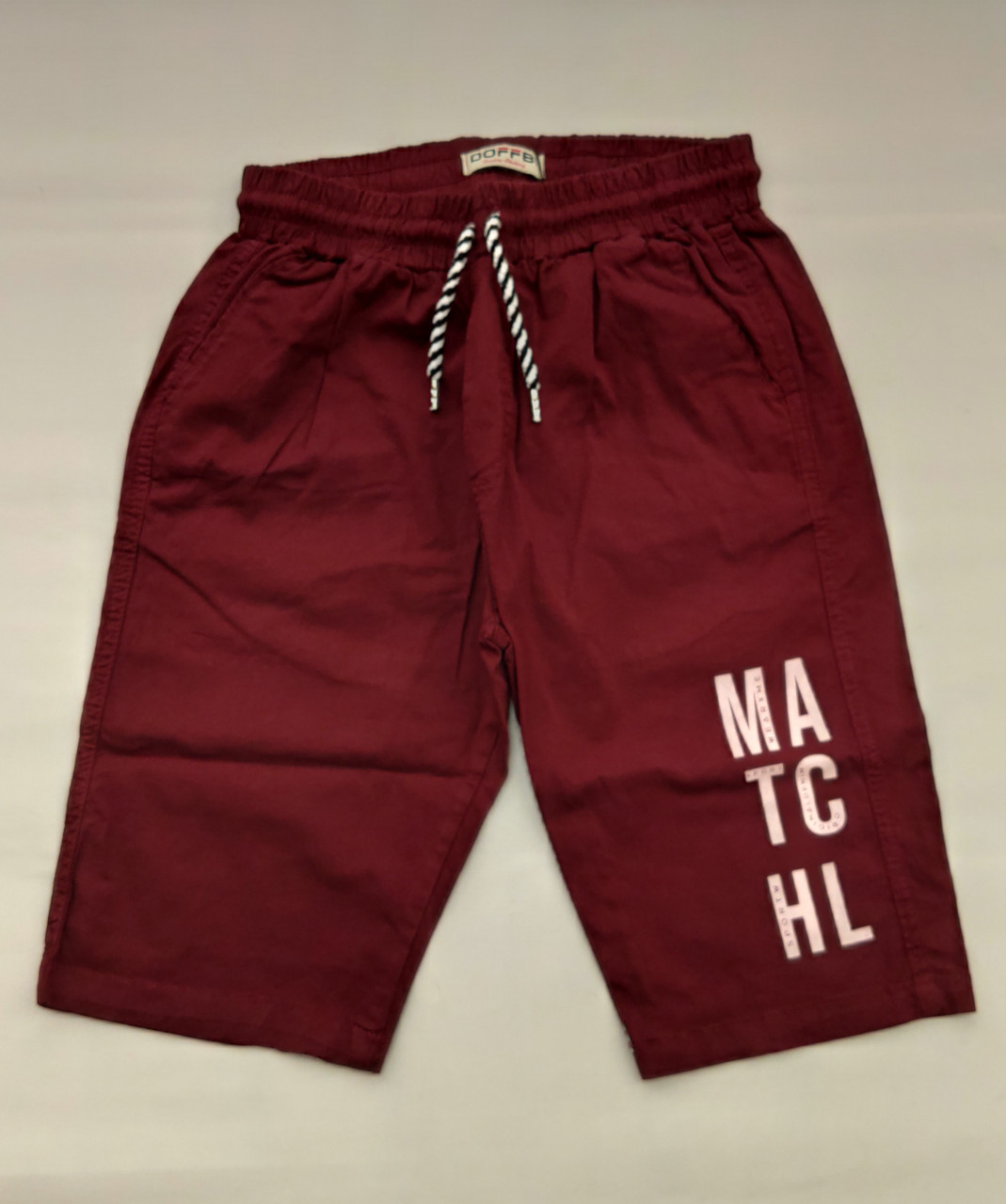 Бордові шорти на хлопчика 158 зросту коттон-стрейч HIGHEST, фото 1