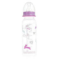 Бутылочка пластиковая "Декор" для девочки 240 мл Baby-Nova 0m+ (4001071400115)