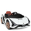 Дитячий електромобіль Lamborghini Sian білий, фото 6