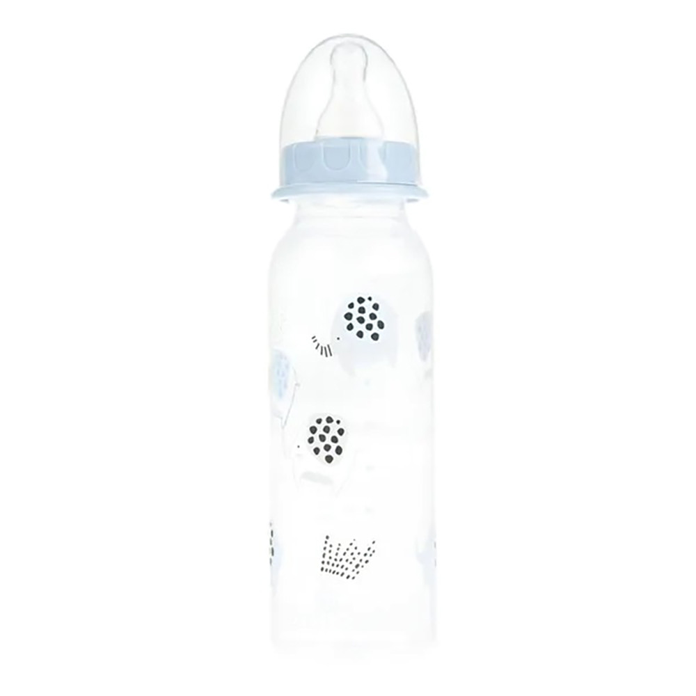 Пляшечка пластикова "Декор" для хлопчика 240 мл Baby-Nova 0m+ (4001071400108)