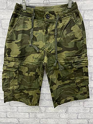 Чоловічі шорти камуфляжні джогери на гумці великих розмірів у 32 розмірі