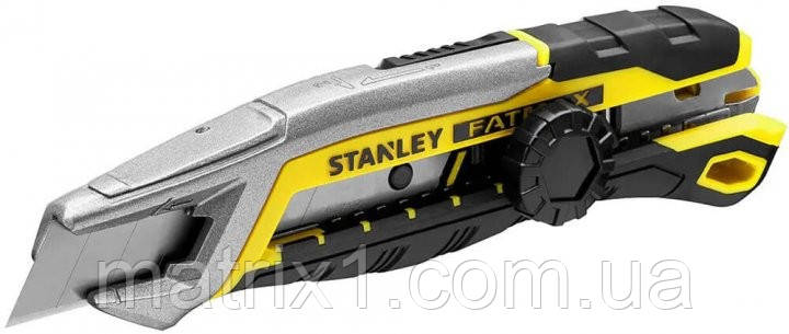 Ніж STANLEY "FATMAX" з висувним лезом 18 мм, з відломними сегментами, гвинтовий фіксатор