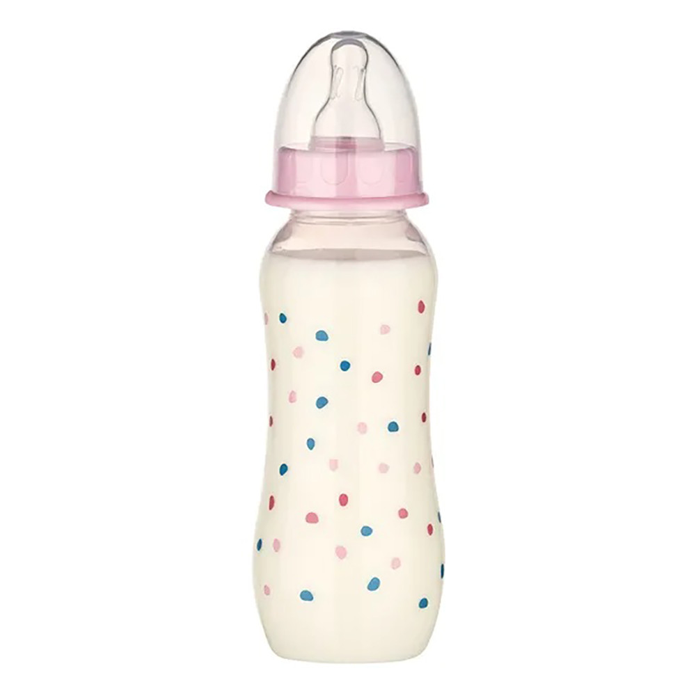 Пляшечка пластикова рожева 240 мл Baby-Nova 0m+ (4001071480100)