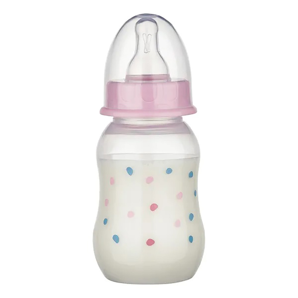 Пляшечка пластикова рожева 130 мл Baby-Nova 0m+ (4001071450103)