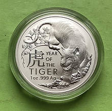 Австралія 1 долар 2022 р. Серія Місячний календар — Рік тигра. (срібло 999 проби, 1 унція)