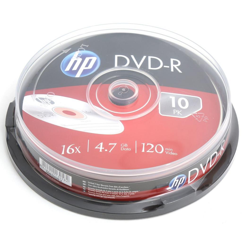 Диск DVD HP DVD-R 4.7 GB 16X 10шт (69315/DME00026-3)