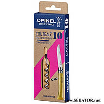 Туристичний ніж Opinel Inox №10 VRI зі штопором, нержавіча сталь (Франція), фото 3