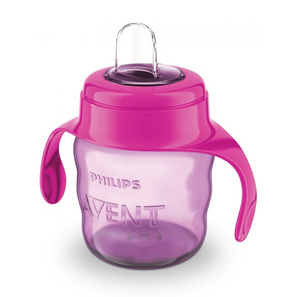 Чашка-непроливайка з мягким носиком рожева 6m+ Philips Avent 200 мл (8710103854364)