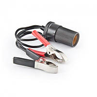 Перехідник клеми-крокодили — прикурювач, подовжувач авто 33 см, 25 А (качкова реновація Vitol, Uragan)