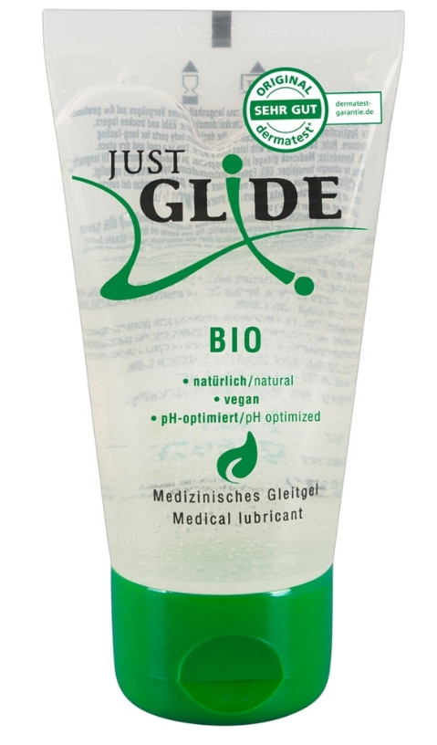 Змазка на водній основі для сексу Just Glide Bio 50 мл. Лубрикант для інтиму натуральна