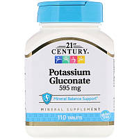 21st Century Potassium Gluconate 595 mg 110 tab