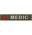 Нашивка "MEDIC" / олива,  липучка