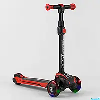 Самокат трехколесный Best Scooter MX-40901 MAXI (4) алюминиевый руль, 3 колеса PU со светом, d=12 см