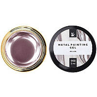 FOX Metal Painting Gel № 002 - жидкий металл, цвет розовый хром, 5 мл