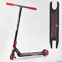 Самокат трюковий 76585 (1) "Best Scooter" HIC-система, ПЕГИ, колеса PU, d=110 мм, ширина керма - 53 см, висота керма від підлоги