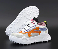 Кроссовки женские OFF-WHITE Odsy-1000 Sneaker белые с серым, Офф Вайт кожа, текстиль. код KD-12219