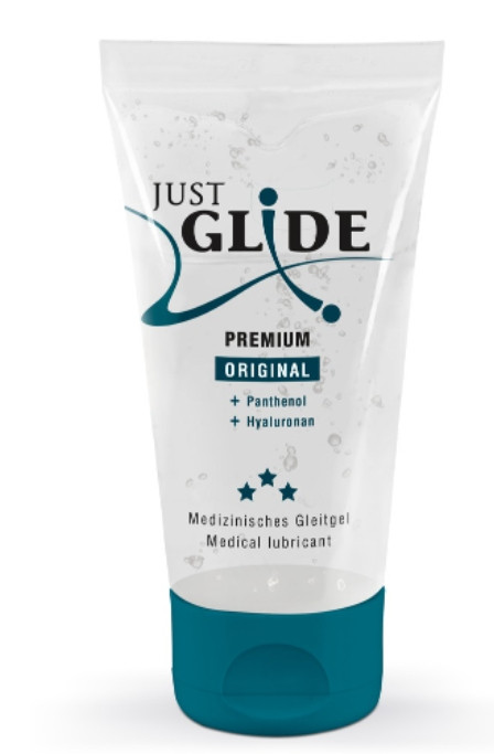 Лубрикант з гіалуроновою кислотою і пантенолом Just Glide Premium 50 мл (веганська)