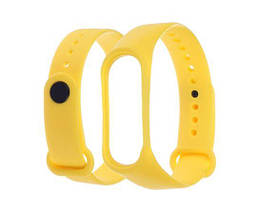 Силіконовий ремінець браслет для Xiaomi Mi Band 3 / 4, Спортивний ремінець на Сяомі Мі Бенд 3 / 4 Жовтий