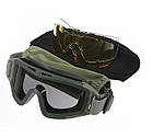 Тактичні окуляри-маска Revision Desert Locust, 3 лінзи, колір хакі, фото 3