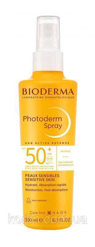 Bioderma Photoderm Spray SPF 50+ Сонцезахисна Засіб Біодерма Фотодерм Спрей СПФ 50, фото 1