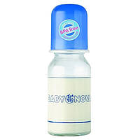 Пляшечка для годування скло синя 125 мл Baby-Nova 0m+ (4001071431058)