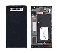 Матриця з тачскрином (модуль) Nokia Lumia 730 Dual чорний з рамкою