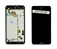 Матрица с тачскрином (модуль) для телефона Asus PadFone mini 4.3 черный с рамкой