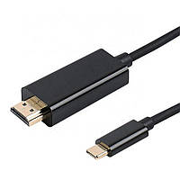 Кабель Bodasan USB 3.1 Type-C - HDMI 4K 1.8 м Black для Macbook и Android