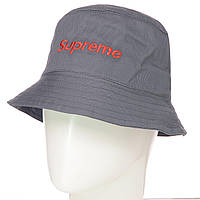 Летняя панама Суприм Supreme из плотного котона мужская женская Серая