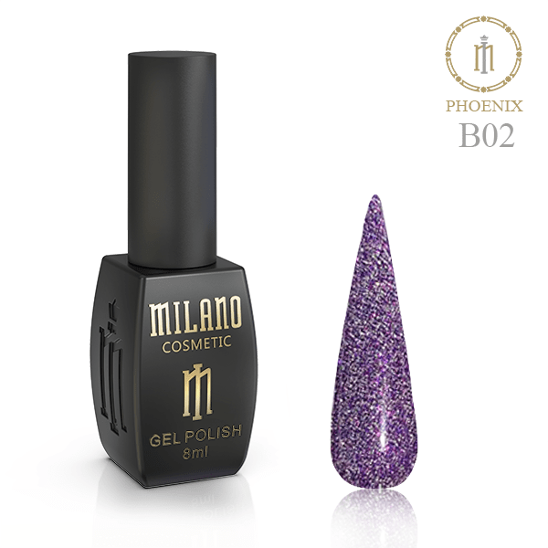 Гель Лак Світловідбивний Milano Phoenix B02