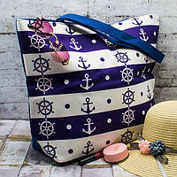 Пляжна яскрава жіноча сумка модна тканинна 37*49 см стильний літній принт Якір Luna