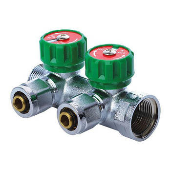 Коллектор вентильный с фитингом KOER KR.1123-2 3/4”x2 WAYS