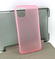 Чехол на iPhone 11 Pro Max накладка Latex бампер противоударный силиконовый розовый