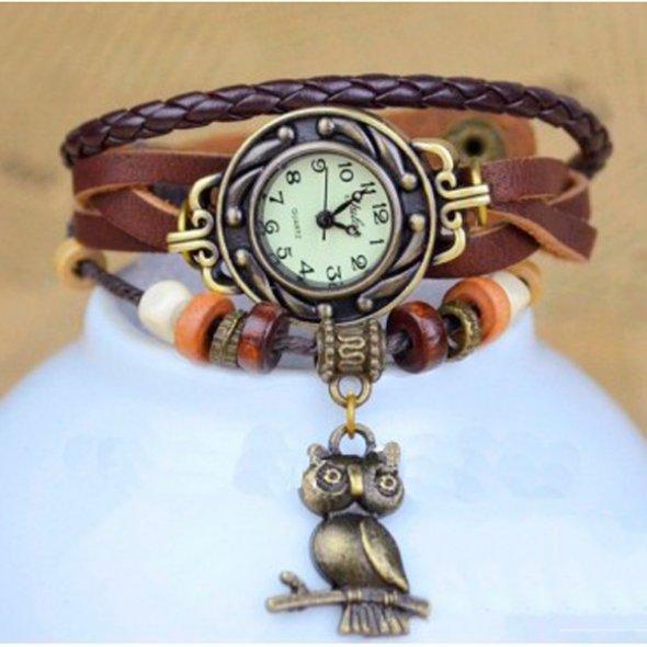 Зовнішній жіночий годинник CL Owl Brown