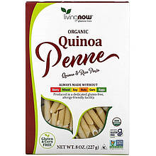 Органічні макарони з кіноа з рисом NOW Foods "Organic Quinoa Penne" без глютену (227 г)