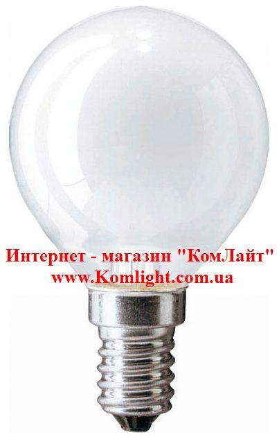 Лампа кулька матова PHILIPS 60W P45 E14 230V