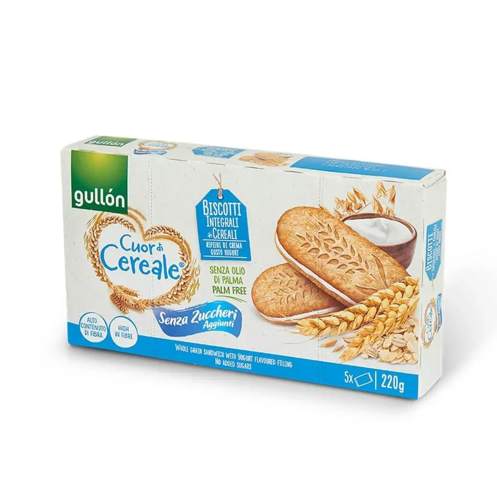 Печиво Без цукру злакове з йогуртовим кремом Gullon, 220 гр