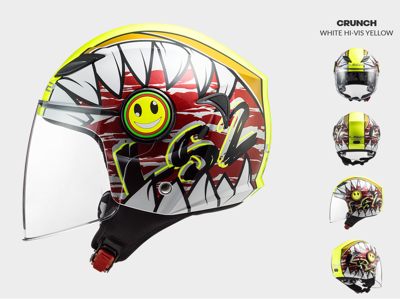Мотошолом дитячий LS2 OF602 funny junior crunch yellow