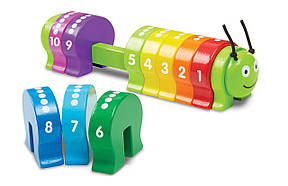 Дерев'яна іграшка Melissa&Doug Дерев'яна гусениця Счети, фото 4