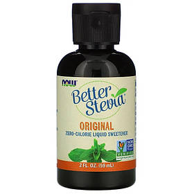 Рідкий цукрозамінник стевія NOW Foods "Better Stevia" оригінальний смак (59 мл)
