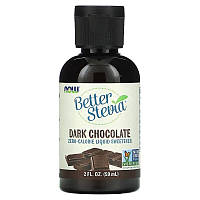 Жидкий сахарозаменитель стевия NOW Foods "Better Stevia" вкус темный шоколад (59 мл)