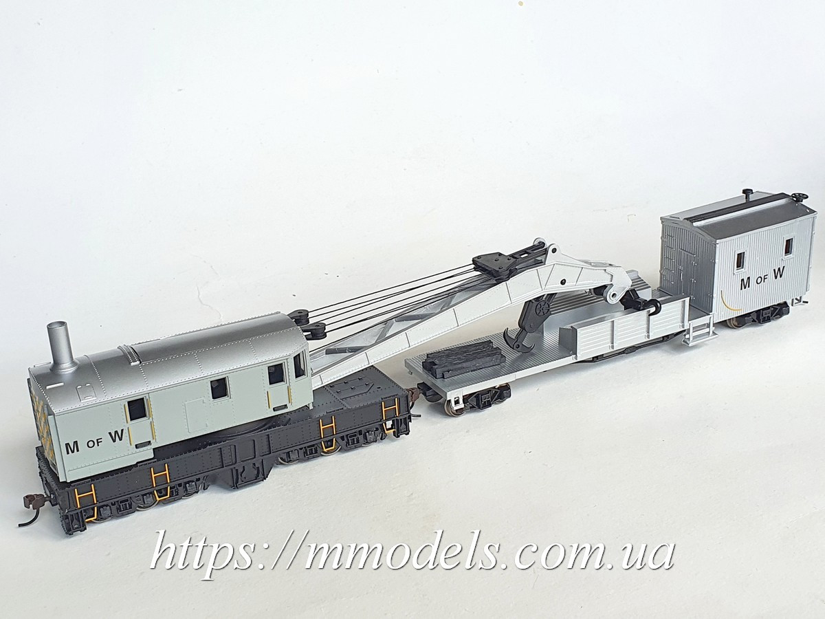 BACHMANN 16138 модель железнодорожного крана г/п 250 т с техническим вагоном, масштаба 1/87.H0 - фото 5 - id-p1621612460