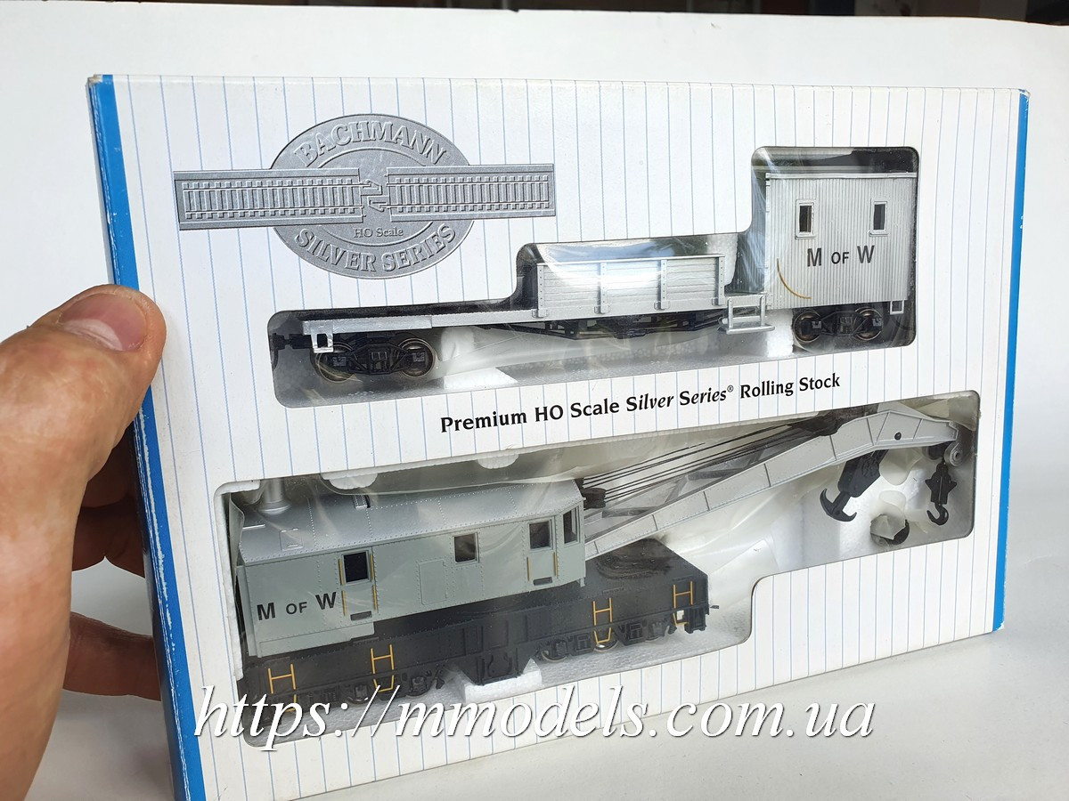 BACHMANN 16138 модель залізничного крана г/п 250 т з технічним вагоном, масштабу 1/87.H0