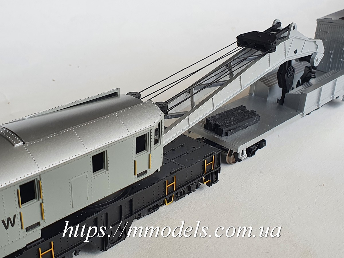 BACHMANN 16138 модель железнодорожного крана г/п 250 т с техническим вагоном, масштаба 1/87.H0 - фото 2 - id-p1621612460