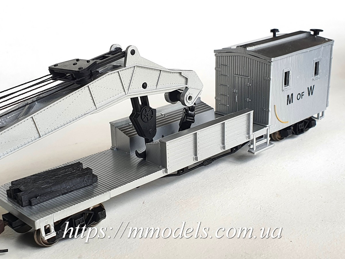 BACHMANN 16138 модель железнодорожного крана г/п 250 т с техническим вагоном, масштаба 1/87.H0 - фото 4 - id-p1621612460
