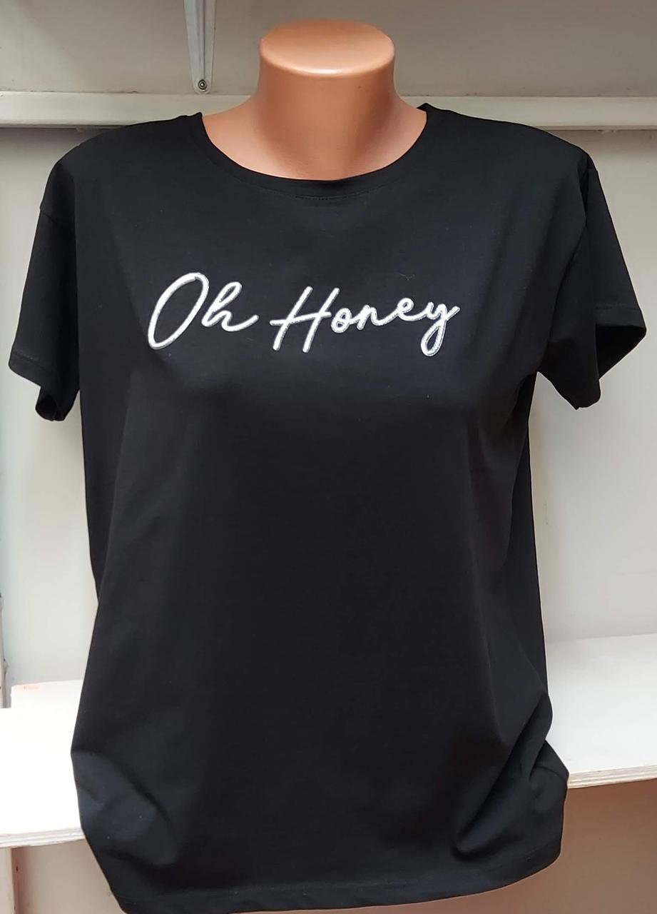 Футболка жіноча «Oh Honey» з круглим вирізом горловини