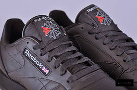 Кросівки Reebok Classic Leather (черні) 2267, фото 3